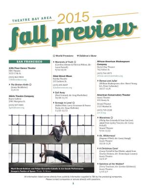 The 2015 Fall Preview