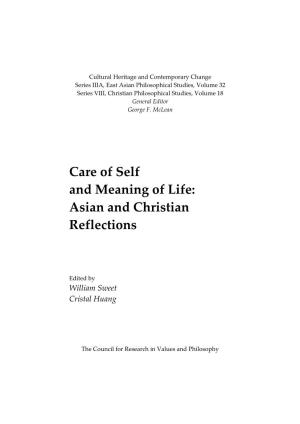 Care of Self and Meaning of Life: Asian and Christian Reflections
