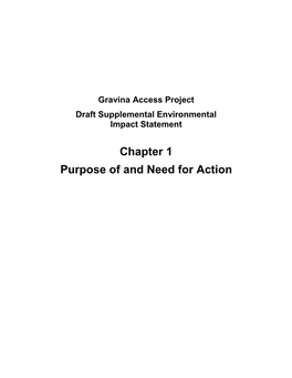 Chapter 1 Purpose of and Need for Action