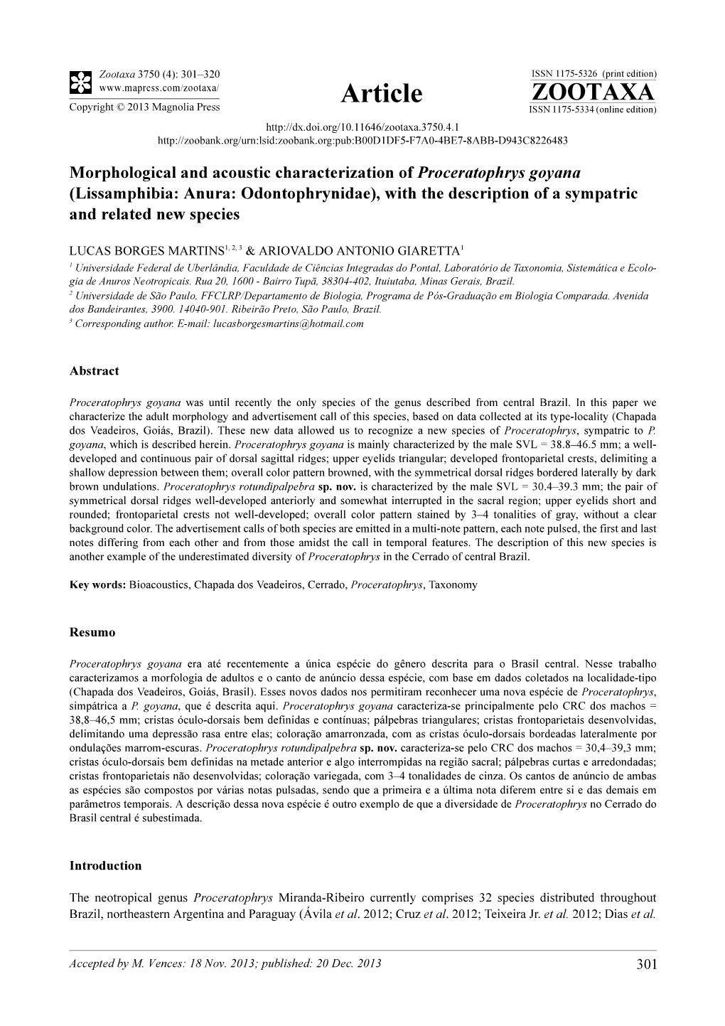 Morphological and Acoustic Characterization Of