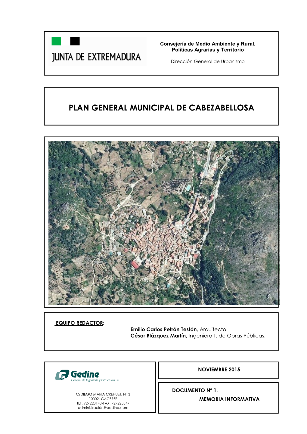 Plan General Municipal De Cabezabellosa