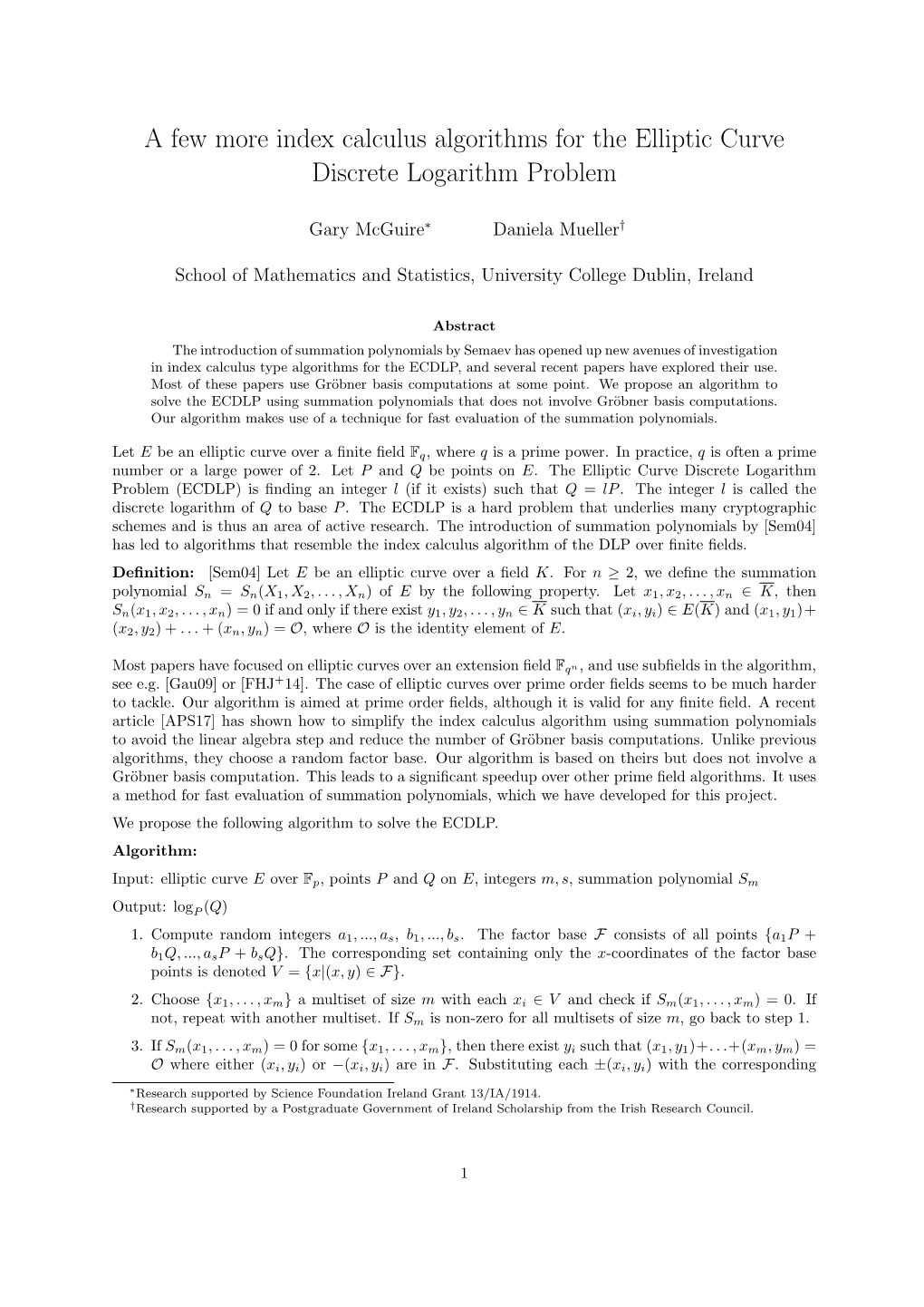 A Few More Index Calculus Algorithms for the Elliptic Curve Discrete Logarithm Problem