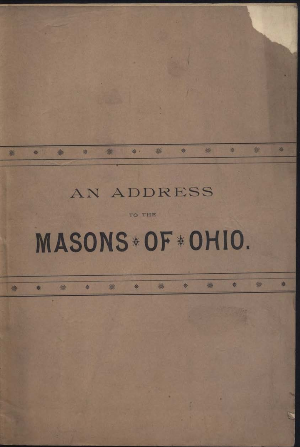 An Address to the Masons of Ohio – 1886