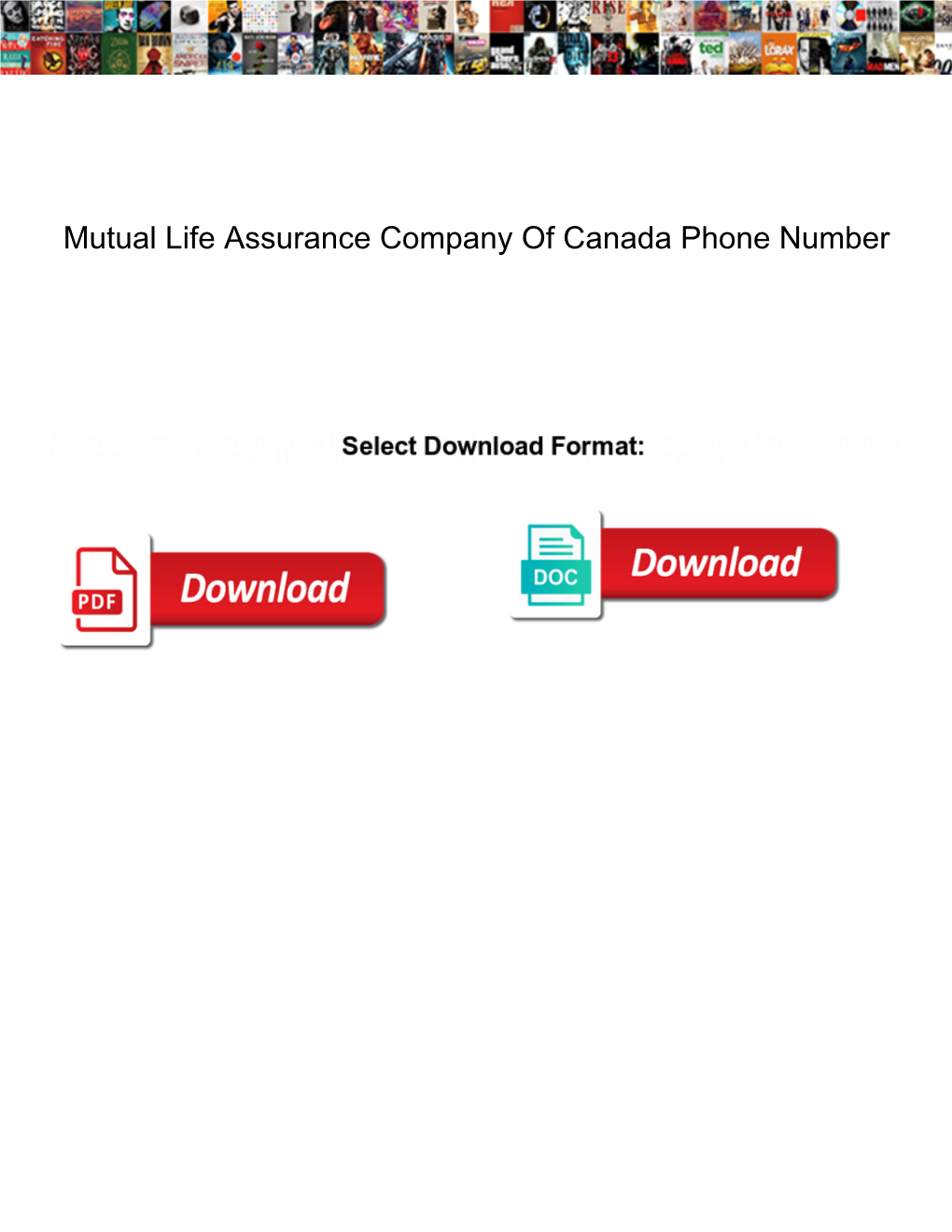 Mutual Life Assurance Company of Canada Phone Number