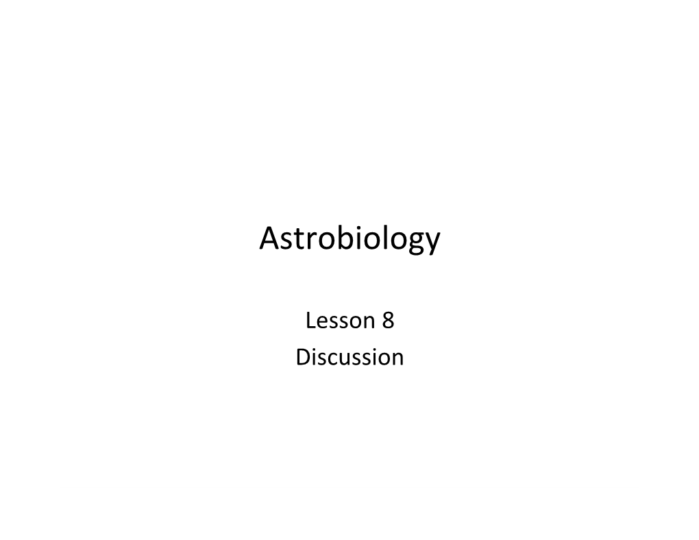 Astrobiology