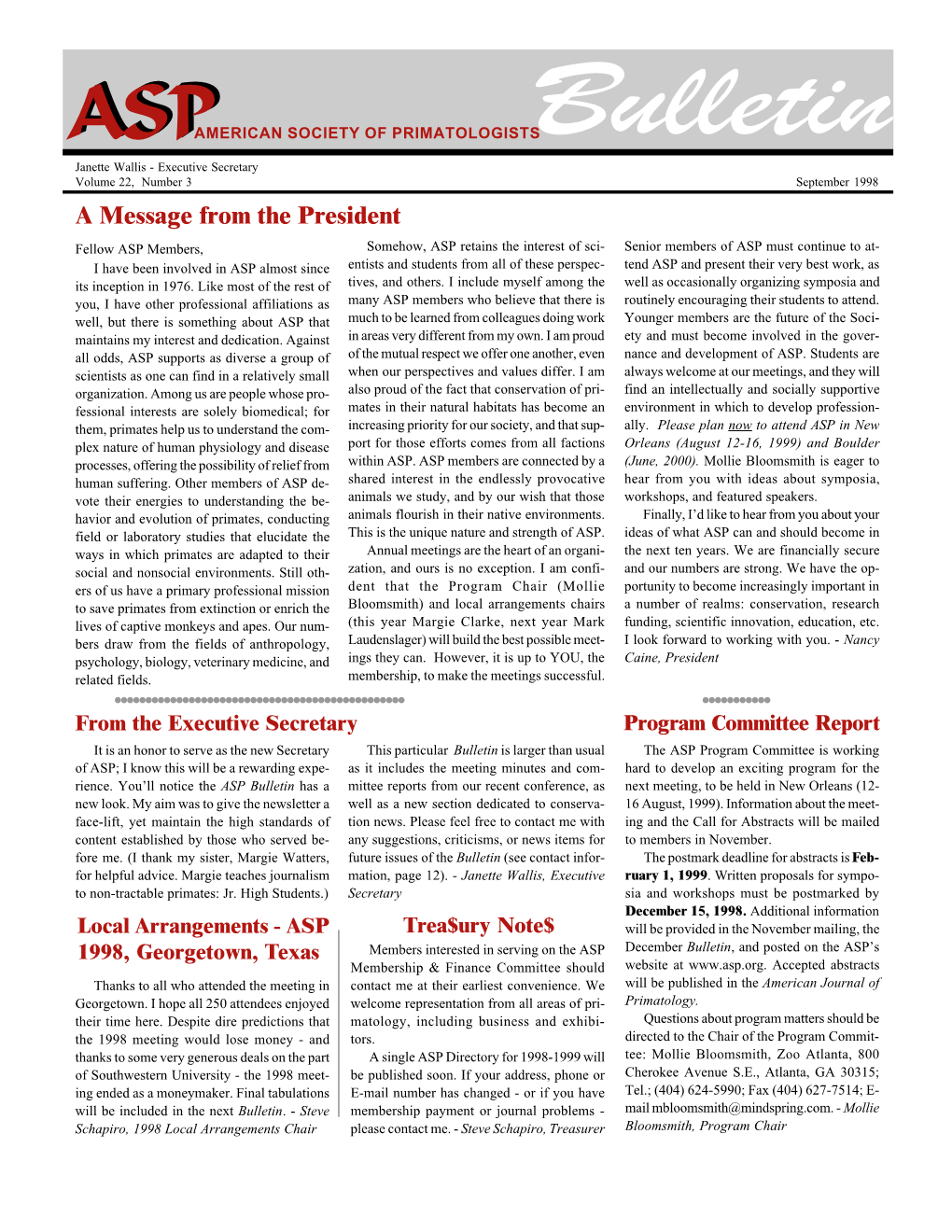 ASP Bulletin Vol