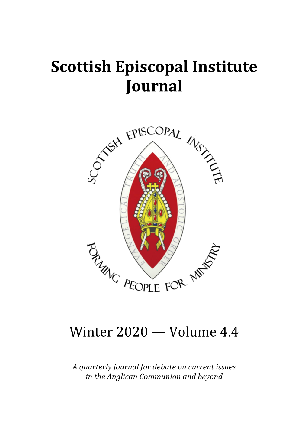 Scottish Episcopal Institute Journal