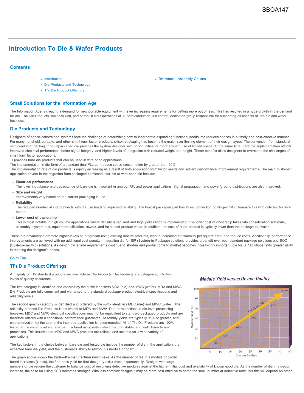 Die & Wafer Overview