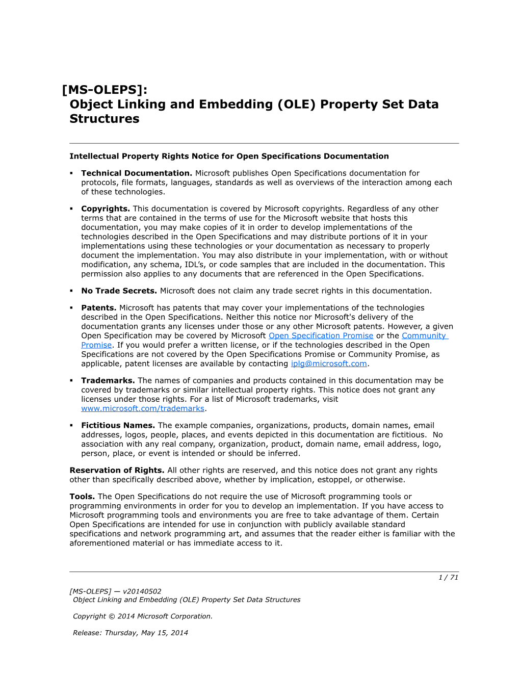 Intellectual Property Rights Notice for Open Specifications Documentation s59