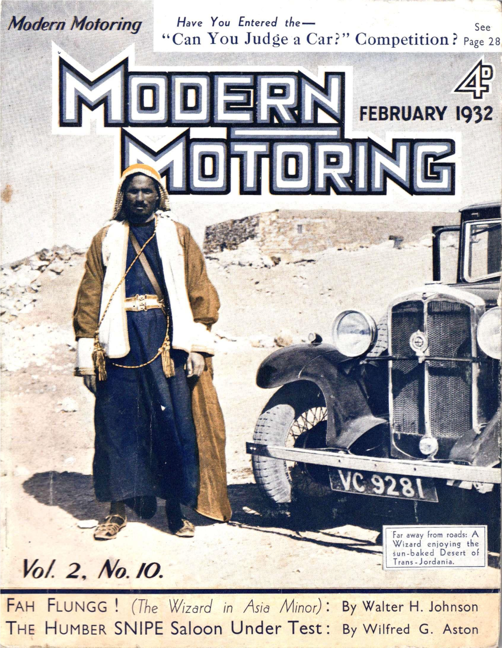 Modern Motoring Have You Entered The— See "Can You Judge a Car?" Competition? Page Is