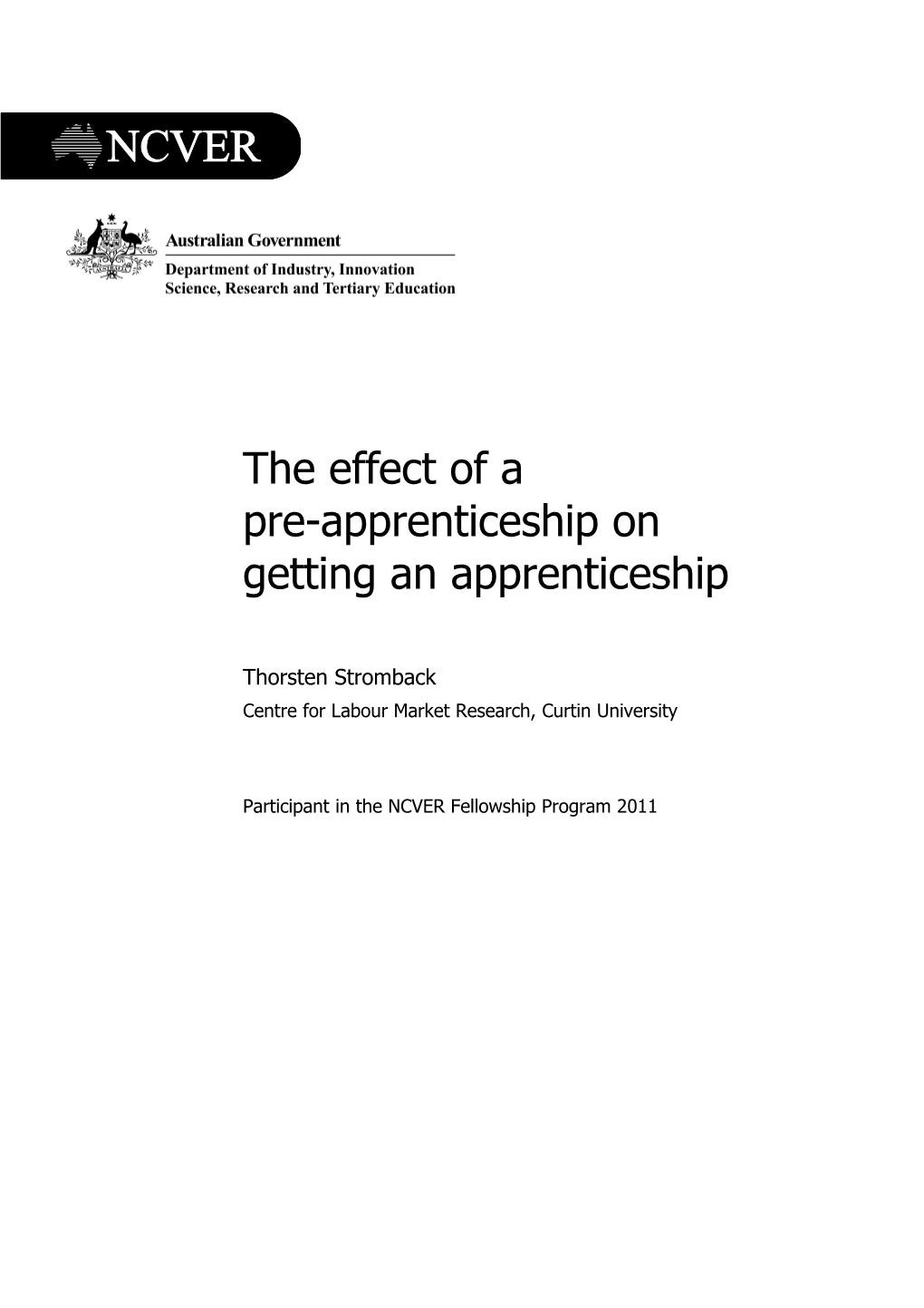 Effect of Pre-Apprenticeship