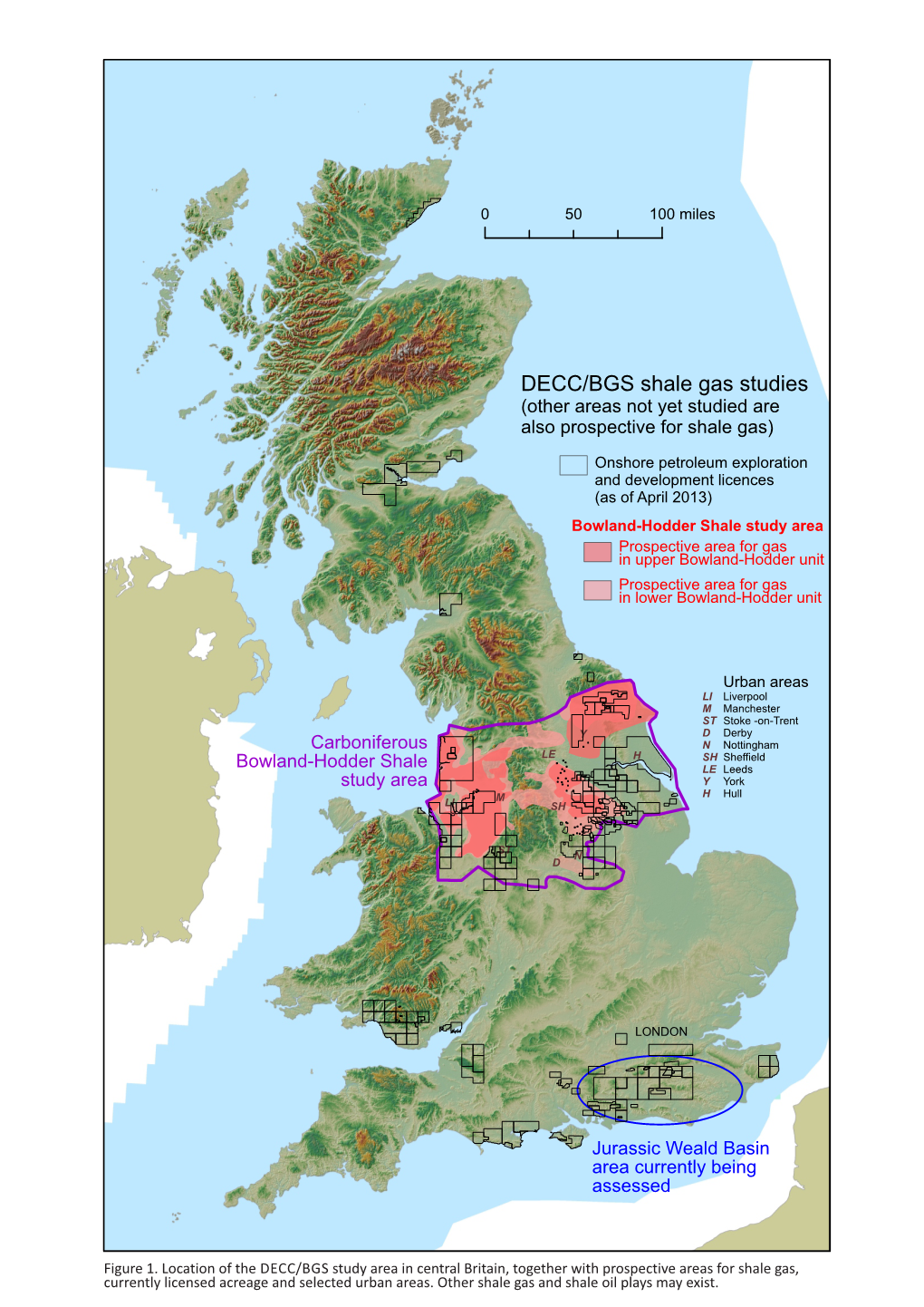 DECC/BGS Shale Gas Studies (Other Areas Not Yet Studied Are Also Prospective for Shale Gas)