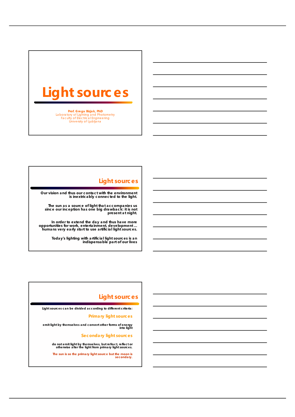 Light Sources