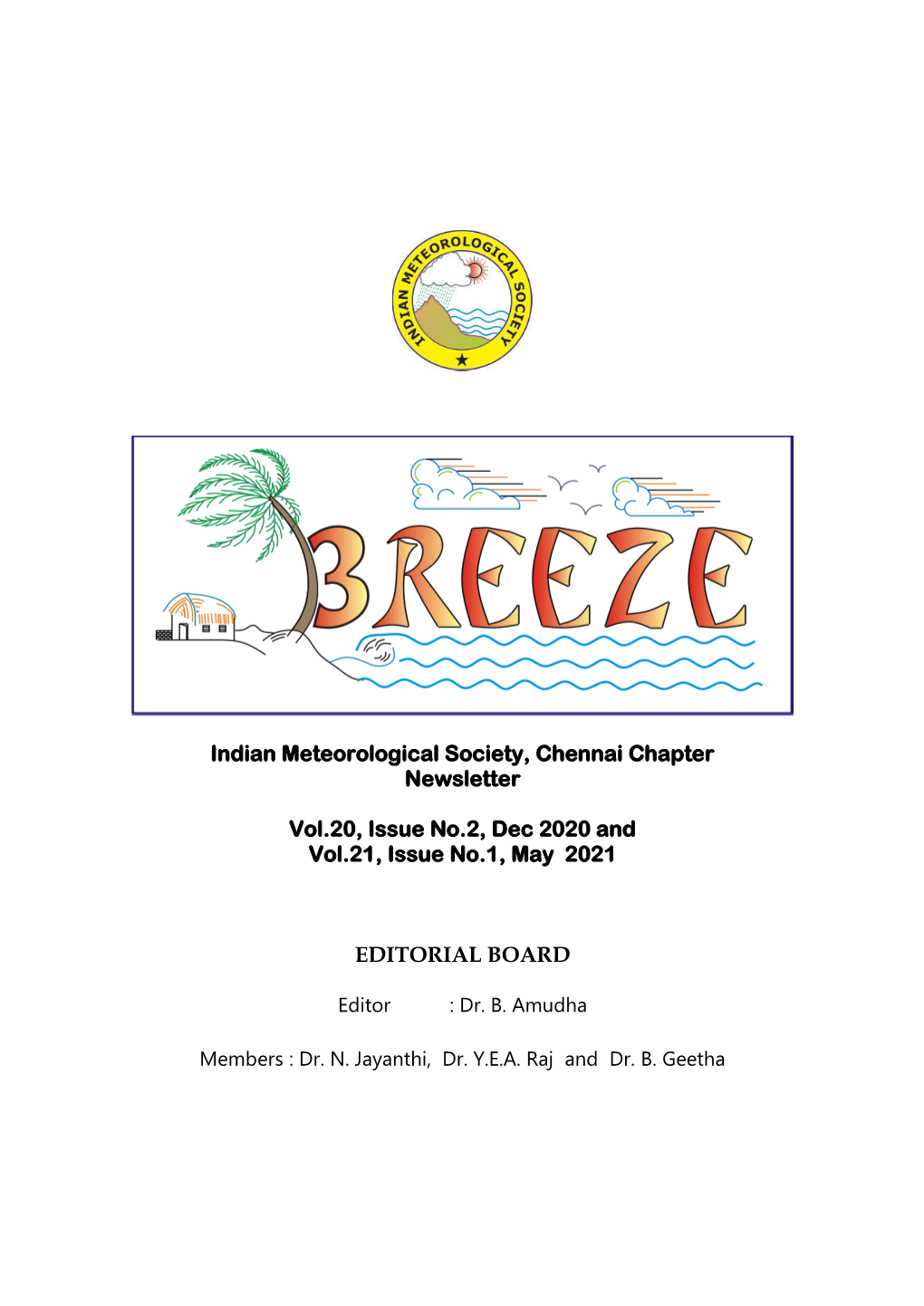 Indian Meteorological Society, Chennai Chapter Newsletter Vol.20