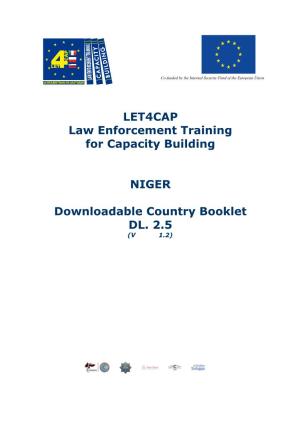 LET4CAP Law Enforcement Training for Capacity Building NIGER