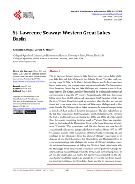 St. Lawrence Seaway: Western Great Lakes Basin
