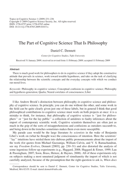 The Part of Cognitive Science That Is Philosophy