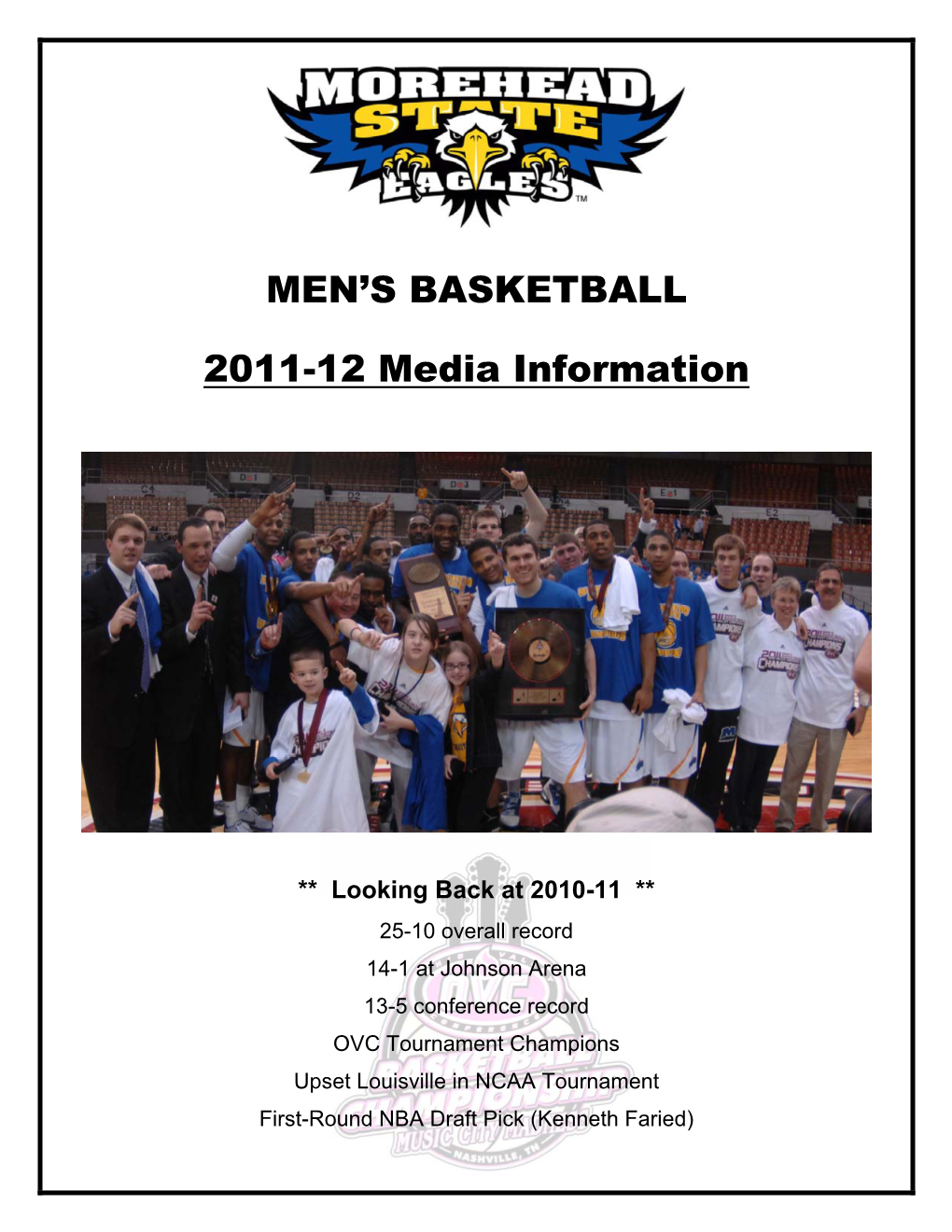 MEN's BASKETBALL 2011-12 Media Information