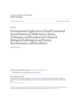 Environmental Applications of Small Unmanned Aircraft