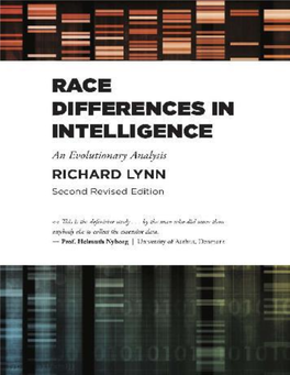 Race Differences in Intelligence; an Evolutionary Analysis