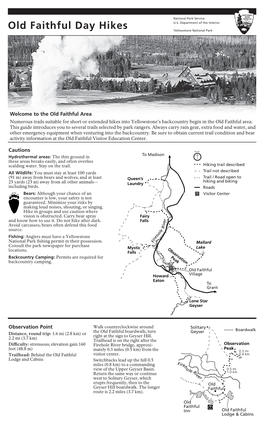 Day Hikes in the Old Faithful Area