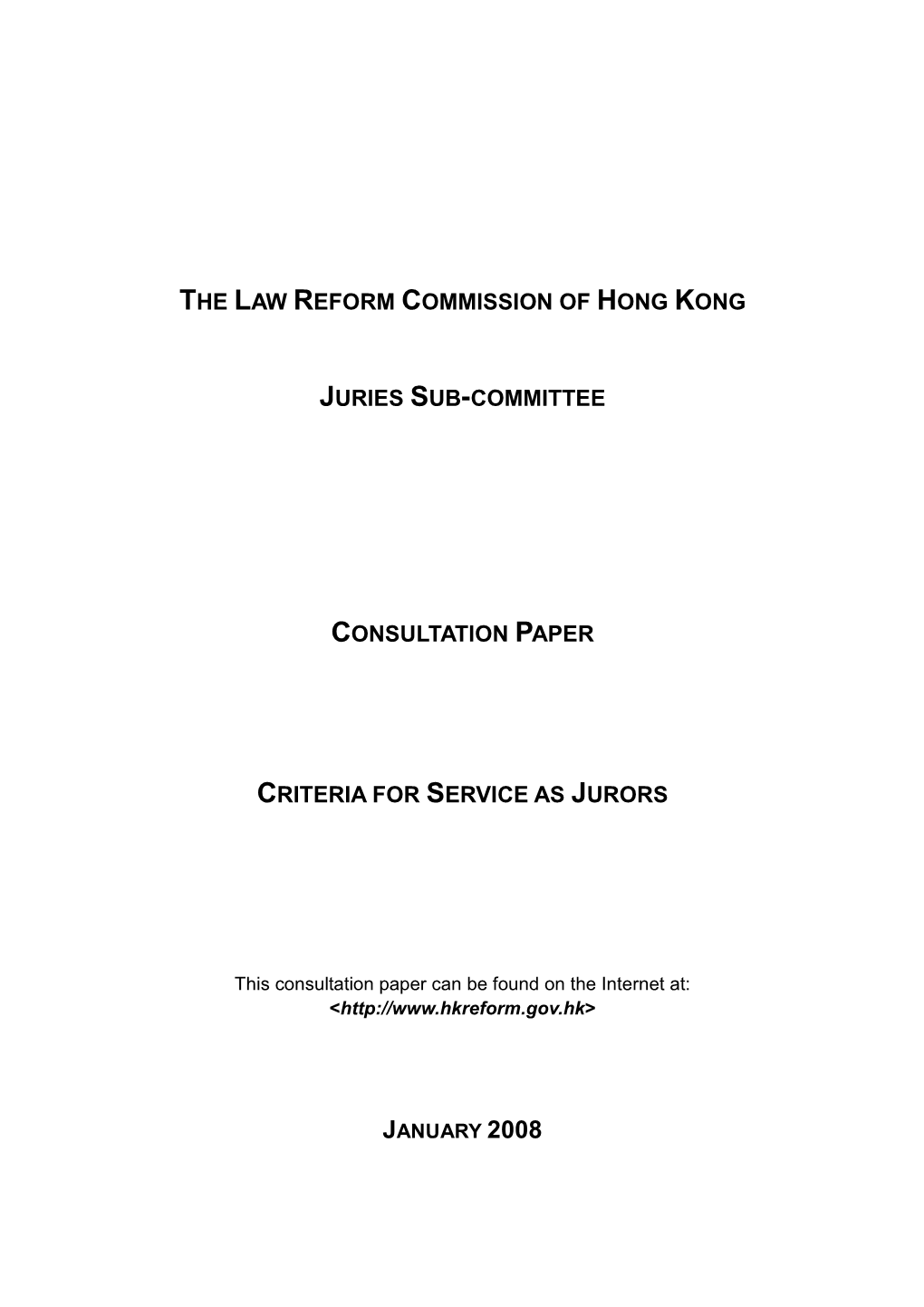 Juries Sub-Committee