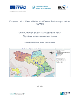 European Union Water Initiative + for Eastern Partnership Countries (EUWI+)