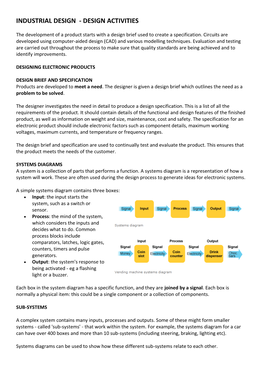 Industrial Design - Design Activities