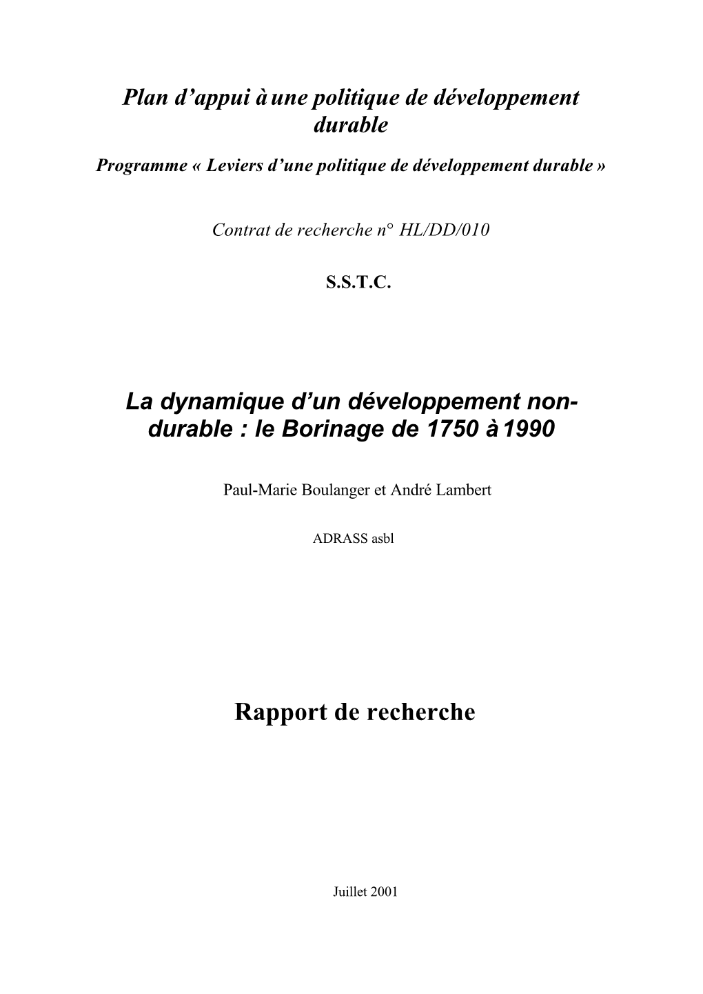 Rapport De Recherche