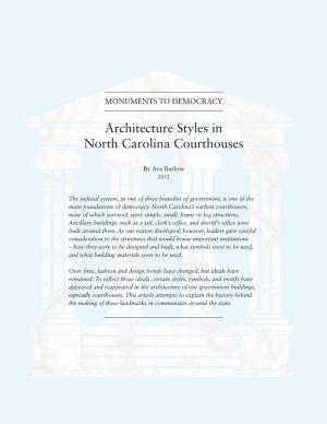 Brief History of Architecture Styles in North Carolina Courthouses