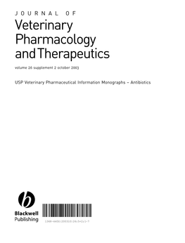 USP Veterinary Pharmaceutical Information Monographs – Antibiotics