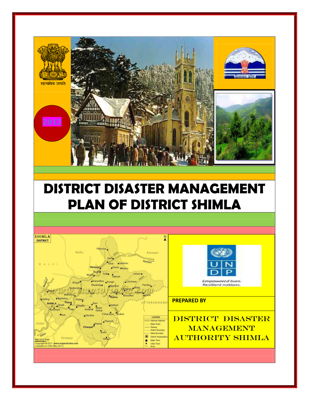 District Disaster Mangemnt Plan of District Shimla 2012