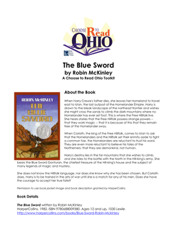 The Blue Sword by Robin Mckinley a Choose to Read Ohio Toolkit