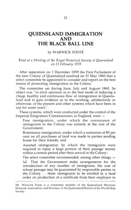 Queensland Immigration and the Black Ball Line