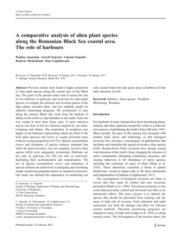 A Comparative Analysis of Alien Plant Species Along the Romanian Black Sea Coastal Area