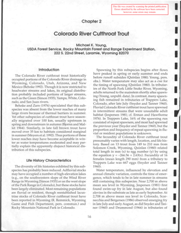 Conservation Assessment for Inland Cutthroat Trout