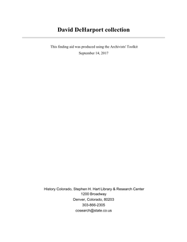 David Deharport Collection