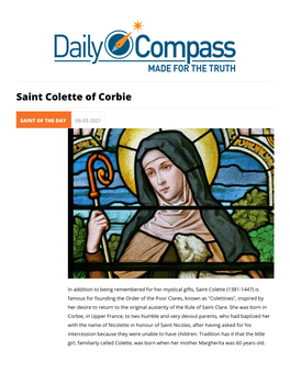 Saint Colette of Corbie