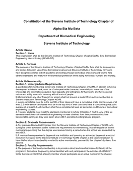 Constitution of the Stevens Institute of Technology Chapter of Alpha Eta