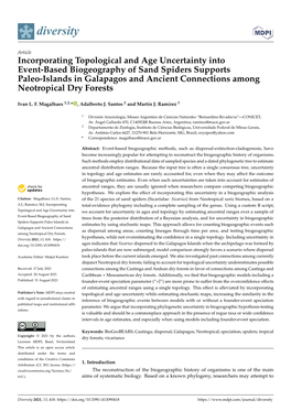 Incorporating Topological and Age Uncertainty Into Event-Based Biogeography of Sand Spiders Supports Paleo-Islands in Galapago