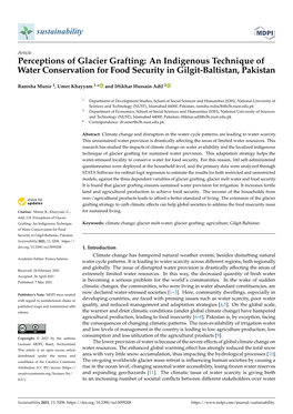 Perceptions of Glacier Grafting: an Indigenous Technique of Water Conservation for Food Security in Gilgit-Baltistan, Pakistan
