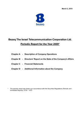 Bezeq the Israel Telecommunication Corporation Ltd