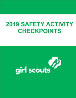2019 Safety Activity Checkpoints