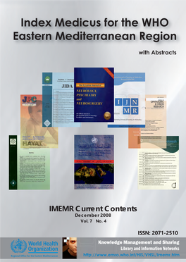 IMEMR Current Contents December 2008 Vol