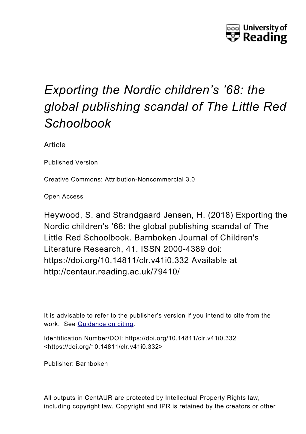 68: the Global Publishing Scandal of the Little Red Schoolbook