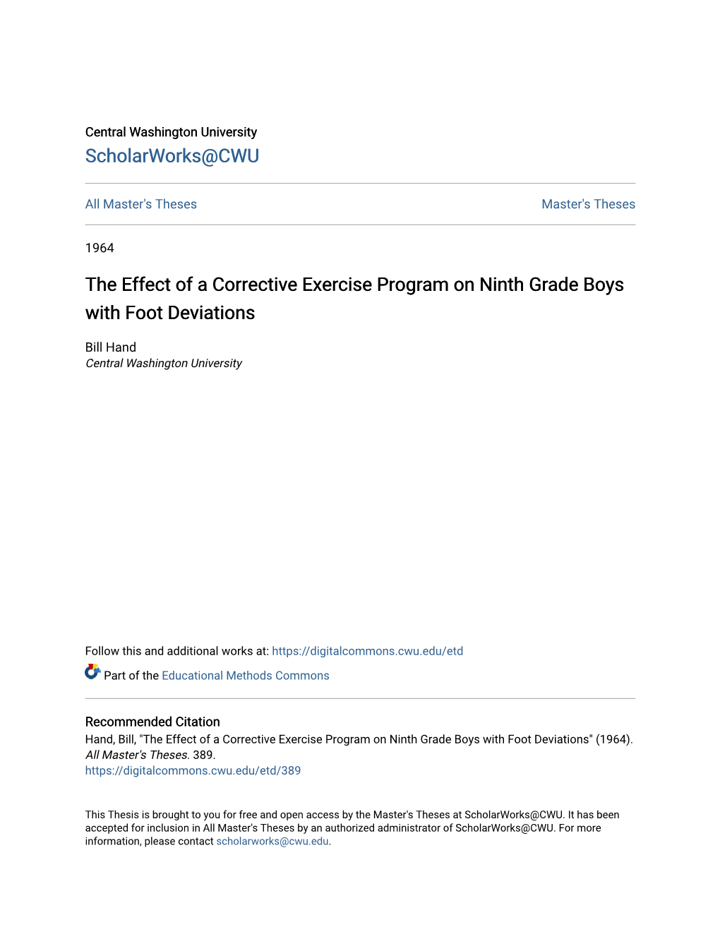 The Effect of a Corrective Exercise Program on Ninth Grade Boys with Foot Deviations