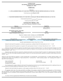 LIVEXLIVE MEDIA, INC. (Exact Name of Registrant As Specified in Its Charter)