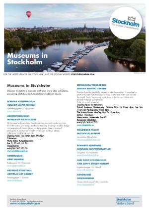 Museums in Stockholm