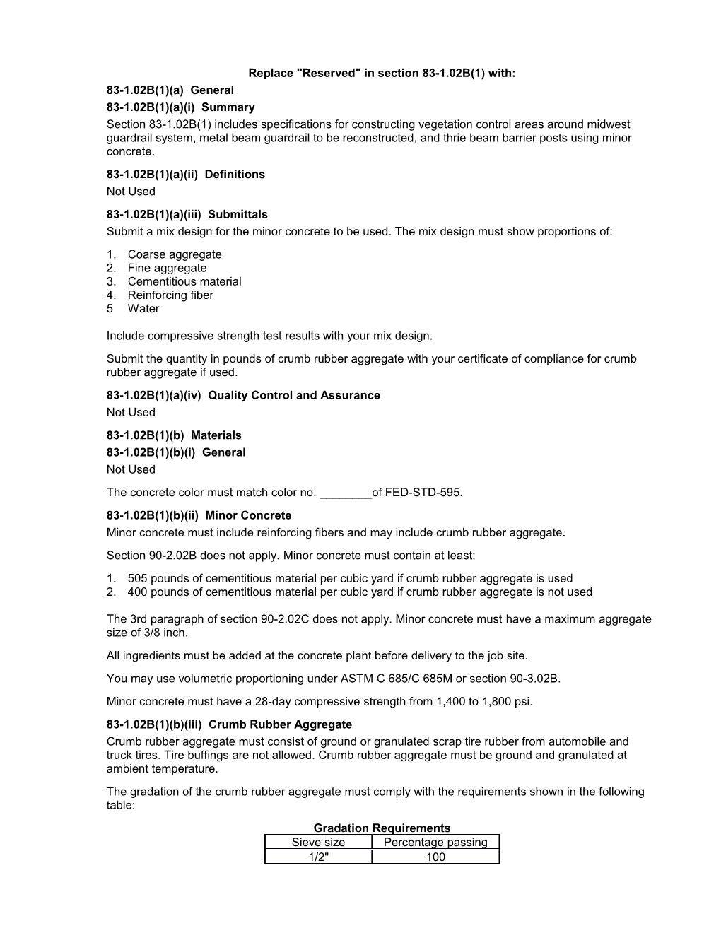 Section 83-1.02B(1). Use for Vegetation Control Using Minor Concrete