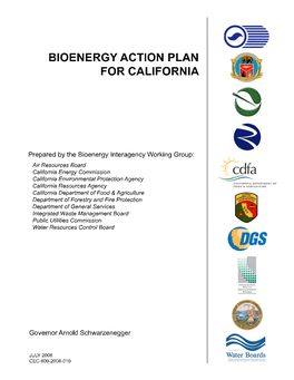 Bioenergy Action Plan for California